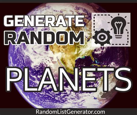 Random Planet Generator