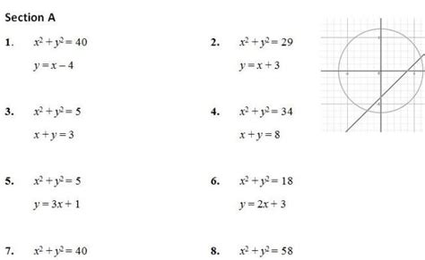 Quadratic Simultaneous Equations Questions Corbettmaths Tessshebaylo