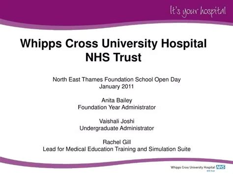 PPT - Whipps Cross University Hospital NHS Trust PowerPoint ...