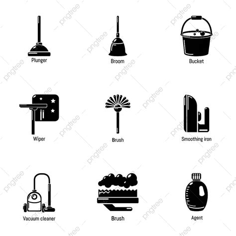 Clean Room Vector Hd Images Room Cleaning Icons Set Of Team Washing