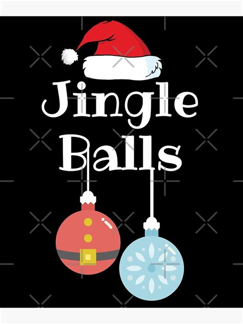 Jingle Balls Tinsel Tits Matching Couple Funny Christmas Poster For