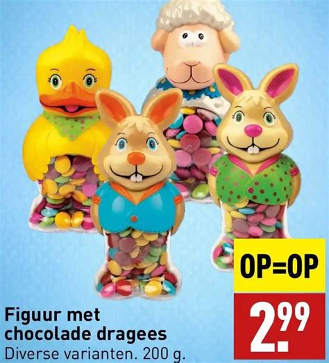 Figuur Met Chocolade Dragees G Aanbieding Bij Aldi