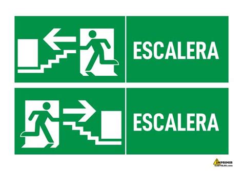 Cartel De Se Alizaci N De Escalera Imprimir Carteles Gratis