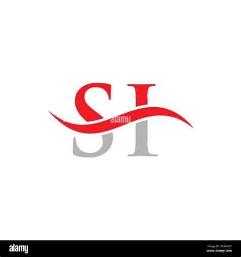 SI Combine Letter Logo Vector Template Letter SI Logo Design Modern