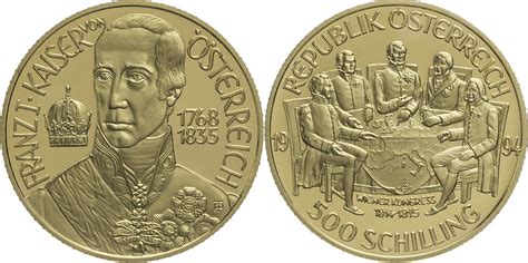 Österreich 500 Schilling 1994 Auf den Wiener Kongress Proof MA Shops