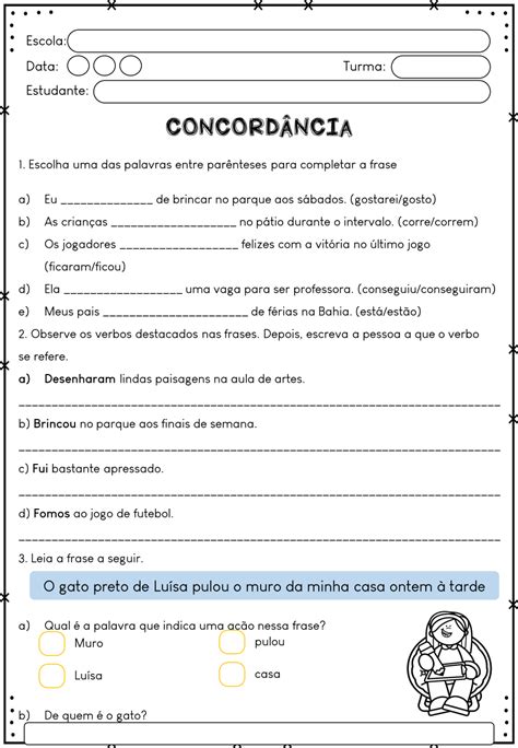 Concordância Nominal 4 Ano Atividades RETOEDU