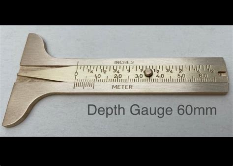 Brass Depth Gauge 60mm For Industrial Measuring Display Type