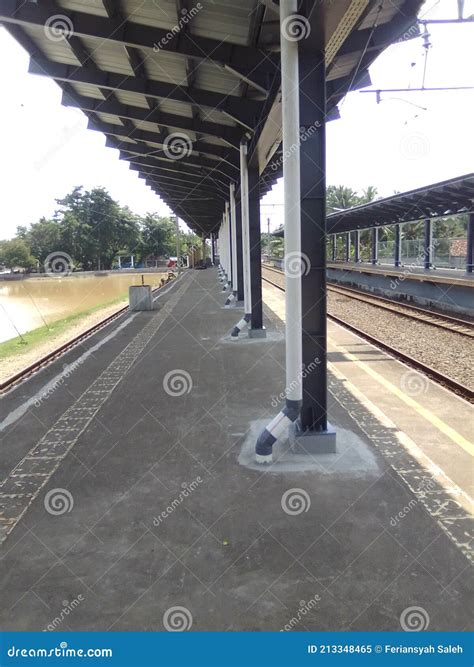 train station  indonesia stock image image  lines
