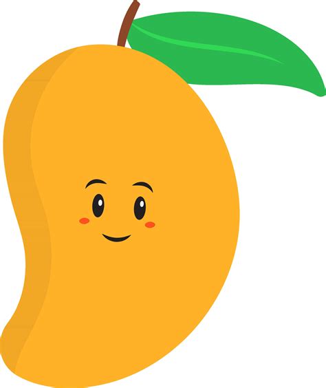 Cartoon Emoji Of Smile Mango On White Background. 24556536 Vector Art at Vecteezy