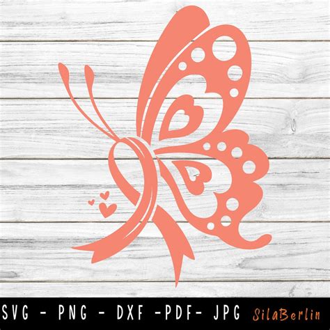 Butterfly Uterine Cancer Svg Uterine Cancer Svg Endometrial Cancer