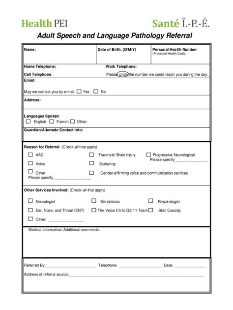 Fillable Online Referral Form For CCAC Services University Health