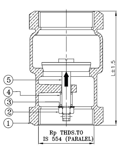 IS025 Gun Metal Bronze Vertical Check Valve Class 1 51 OFF