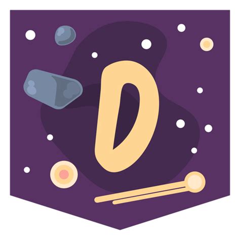 Space Alphabet D Banner Png And Svg Design For T Shirts