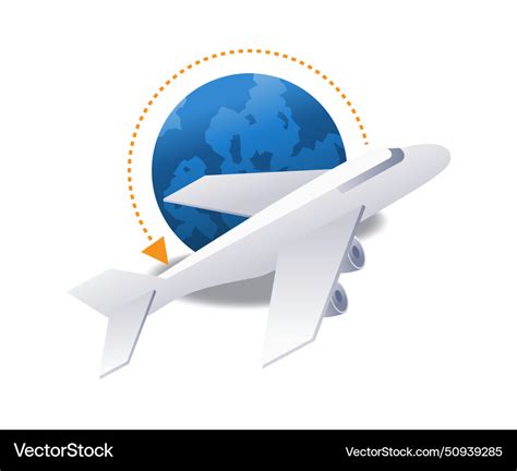 airplane flying   earth flat isometric