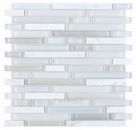 Linear Carrara Goose 11 75 X 12 Glass Mosaic Tilehouz