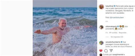 Depois Das Coxas Definidas Lula Posta Foto Sem Camisa Na Praia