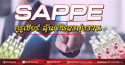 Sappe กูรูเชียร์ ลุ้นกำไรq3พุ่ง37 มิติหุ้น ชี้ชัดทุกการลงทุน