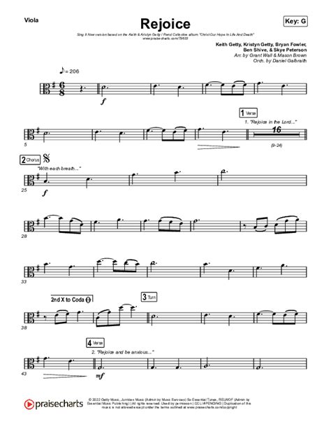 Rejoice Sing It Now Satb Viola Sheet Music Pdf Keith Kristyn Getty