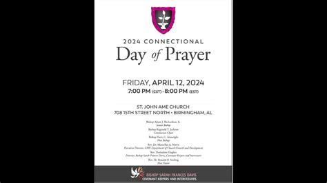 2024 Connectional Day Of Prayer Youtube