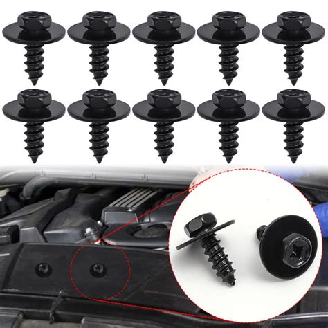 10pcs Car Self Tapping Screw Bumper Fender Fastener Clip Toyota Splash Seal Rivet Bolt Hexagonal