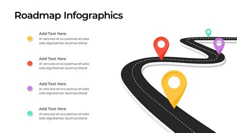 4 Step Road Map Slide Template Slidekit