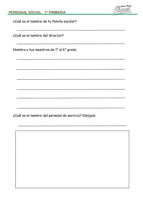 Personal Social Primer Grado Chart Social Person Values Education