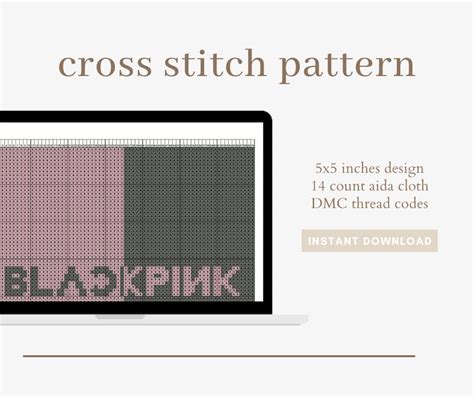 Blackpink Cross Stitch Pattern Blackpink Merch Cross Stitch Kpop