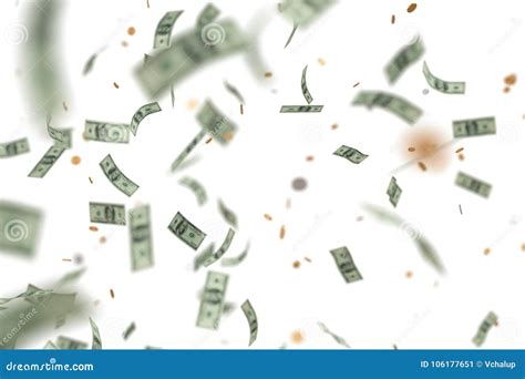 Raining Falling Australian Money Dollars Stock Photography