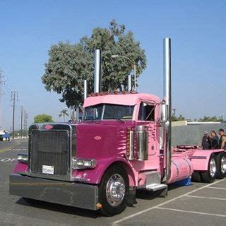 Big Pink Peterbilt Show Trucks Big Rig Trucks Dump Trucks Cars