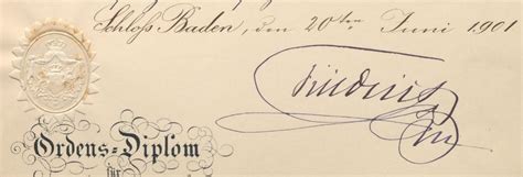 Baden Friedrich I Gro Herzog Von Germany All Eras Signature