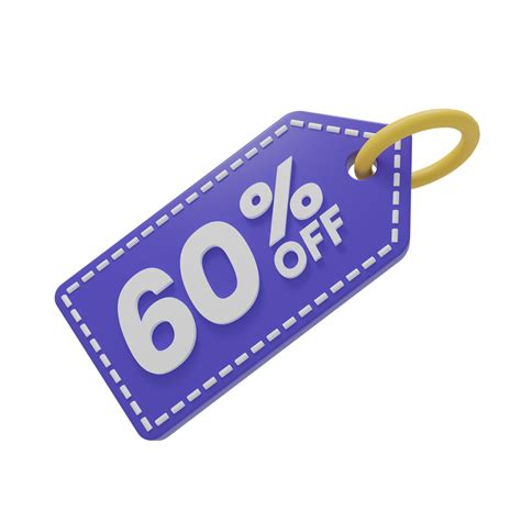 3D Icon 60 Percent Off 12487124 PNG