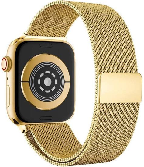 Milanese Bandje Voor Apple Watch Series 1 2 3 38 MM Goudkleurig