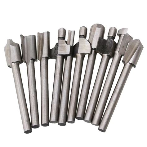 ZFE 10pcs 1 8 3mm Shank Mini HSS Router Bits Fits Dremel Foredom