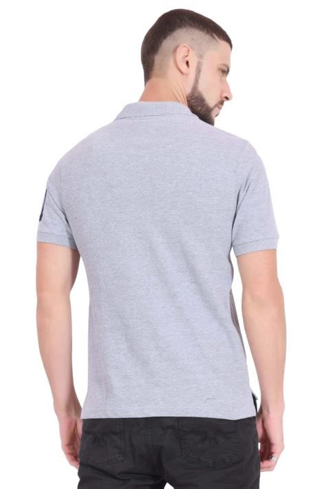 Plain Cotton Grey Polo T Shirt For Men Blueaura Apparels