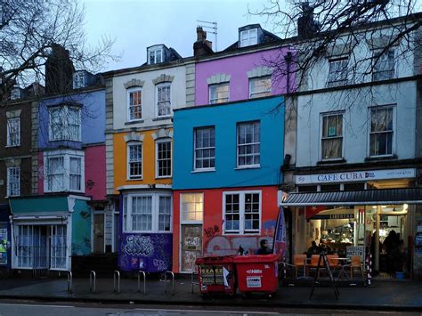 Brightly Coloured Houses At Dusk Stokes © A J Paxton Geograph