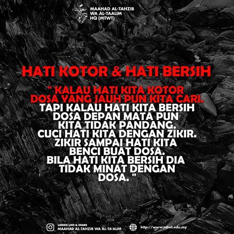 Hati Kotor And Hati Bersih Maahad Al Tahzib Wa Al Taalim