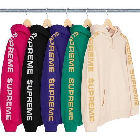 Metallic Rib Hooded Sweatshirt Spring Summer 2020 Supreme