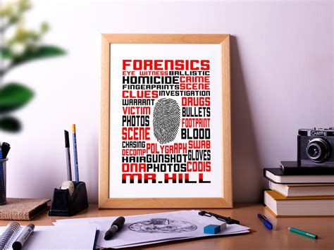 Custom Forensics Poster Forensic Science T Typography Art Etsy Uk