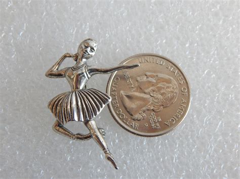 Ballerina Pin Sterling Brooch Ballerina Jewelry T For Etsy