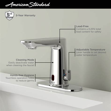 Clean IR Touchless Bathroom Faucet With Battery