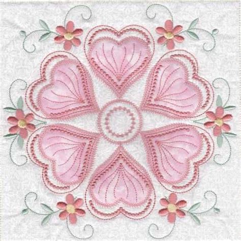 Beautiful Hearts N Flowers Quilt Blocks