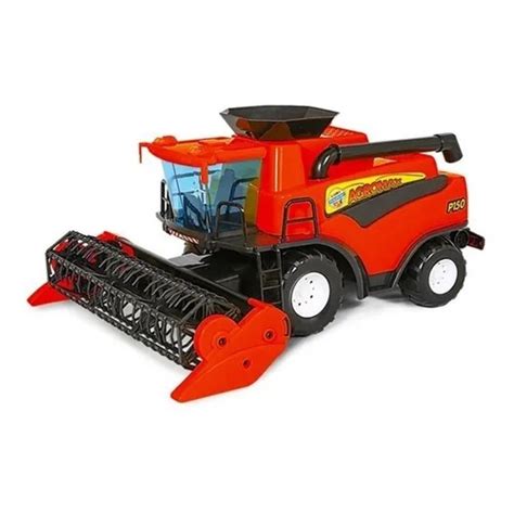 Colheitadeira Brinquedo - Colheitadeira De Brinquedo Vermelha Fazendeiro Agromax Com Pneu ...