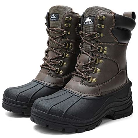 ALEADER Waterproof Snow Boots For Men Insulated Cold Weather Winter