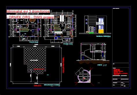 Minimalist Evi Dromitorios Dwg Projesi Autocad Projeler Hot Sex Picture