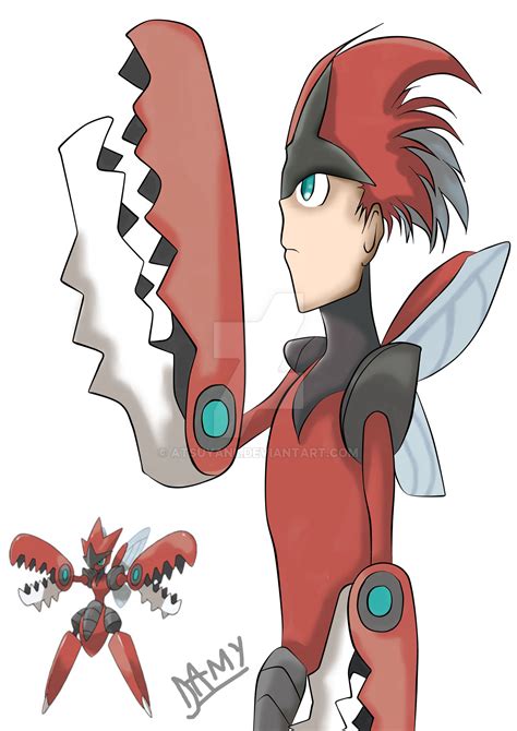 Mega Scizor Gijinka By Atsuyanii On Deviantart