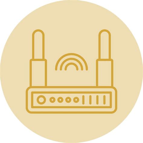 Router Line Yellow Circle Icon Vector Art At Vecteezy