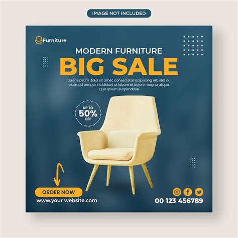 Premium Psd Furniture Sale Social Media Post Template Design