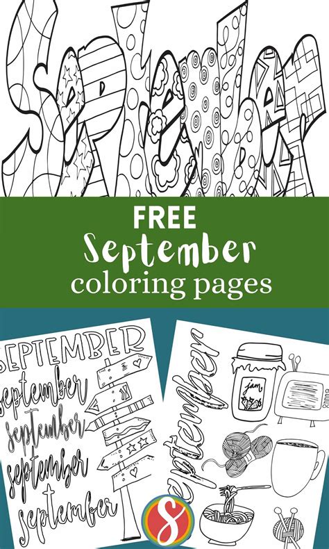 Free September Coloring Pages — Stevie Doodles