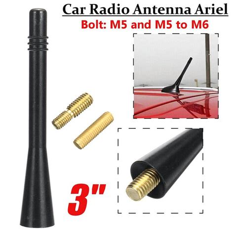 3 CAR BEE STING STUBBY SHORT BLACK AERIAL ARIEL ARIAL MAST ANTENNA EBay