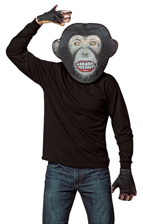 Chimp Mask Kit Costume Chimpanzee Rasta Imposta